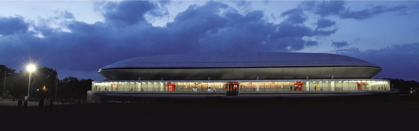 salle extérieur façade de nuit Antarès Le Mans